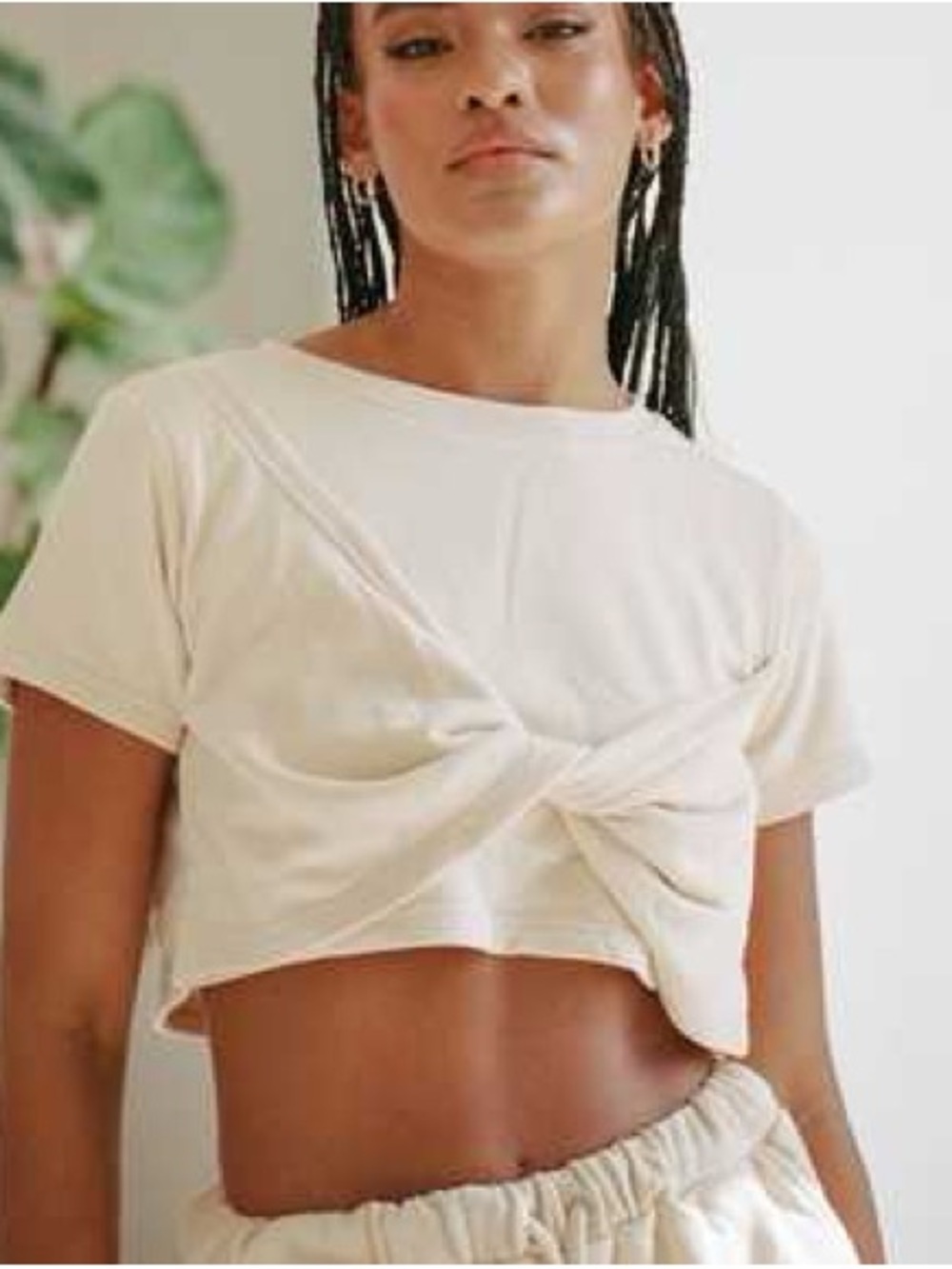 SABO Australia Riz Twist Crop Top in Pale Yellow, Women’s size 4 / Small
